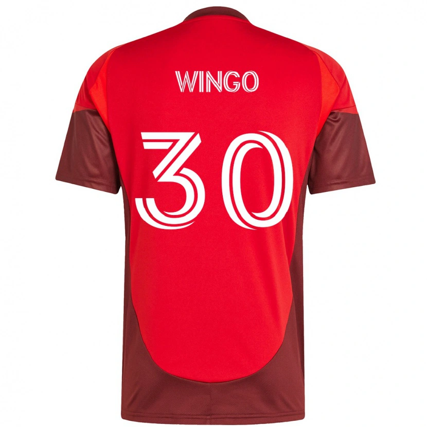 Danxen Niño Camiseta Henry Wingo #30 Rojo Blanco 1ª Equipación 2025/26 La Camisa México