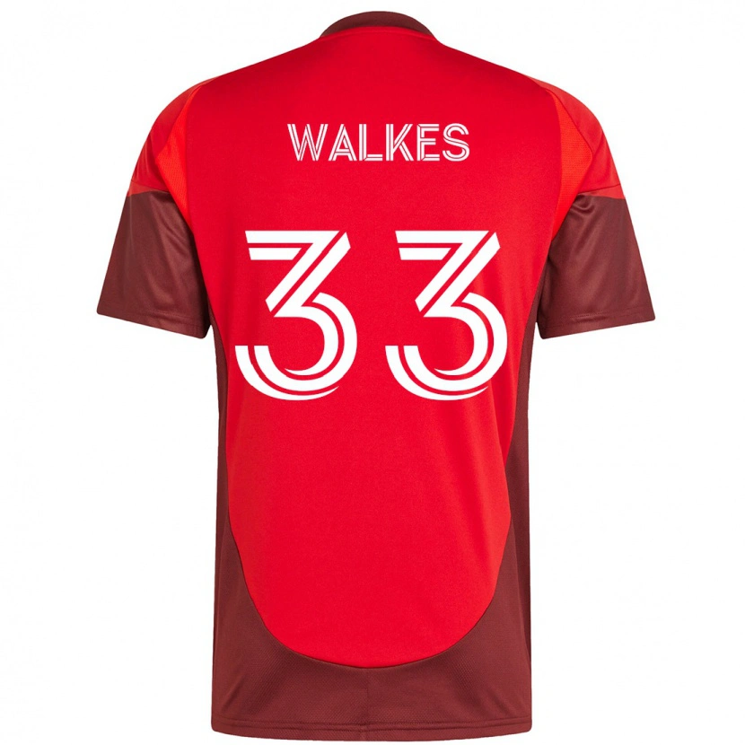 Danxen Niño Camiseta Reshaun Walkes #33 Rojo Blanco 1ª Equipación 2025/26 La Camisa México