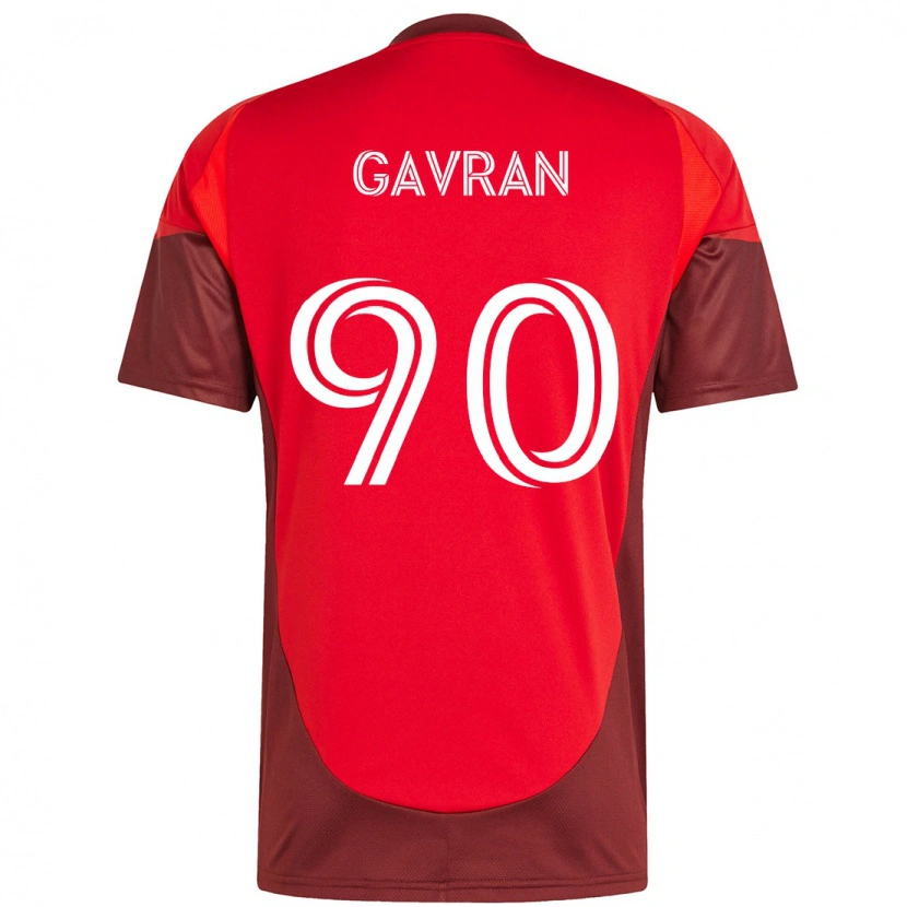 Danxen Niño Camiseta Luka Gavran #90 Rojo Blanco 1ª Equipación 2025/26 La Camisa México