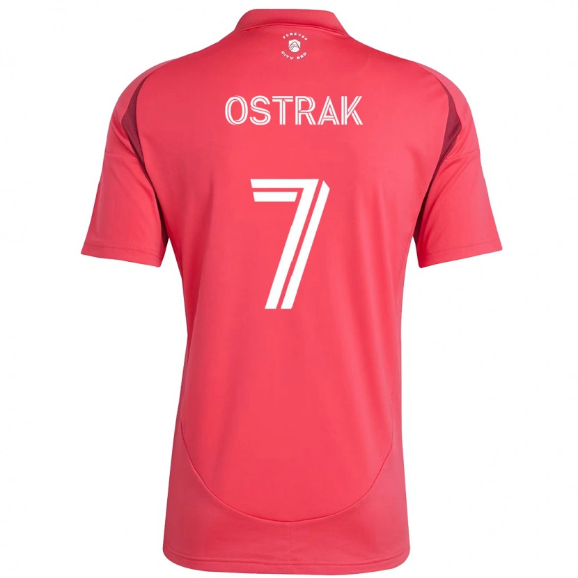 Danxen Niño Camiseta Tomas Ostrak #7 Magenta Blanco 1ª Equipación 2025/26 La Camisa México