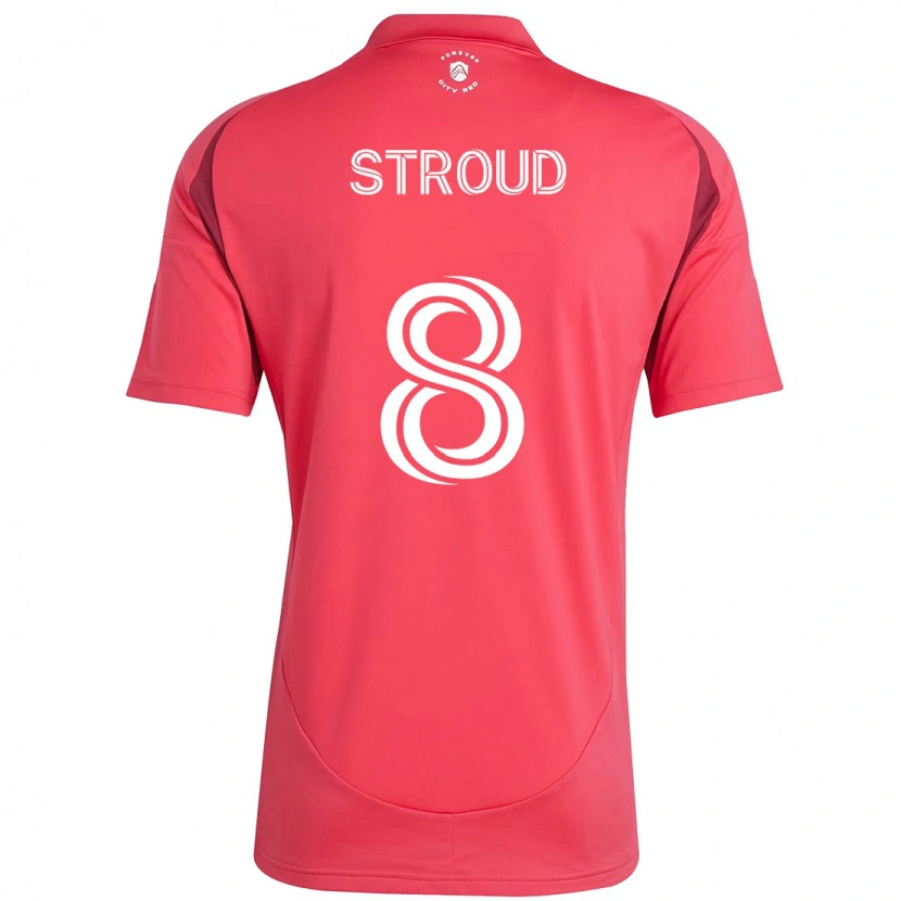 Danxen Niño Camiseta Jared Stroud #8 Magenta Blanco 1ª Equipación 2025/26 La Camisa México