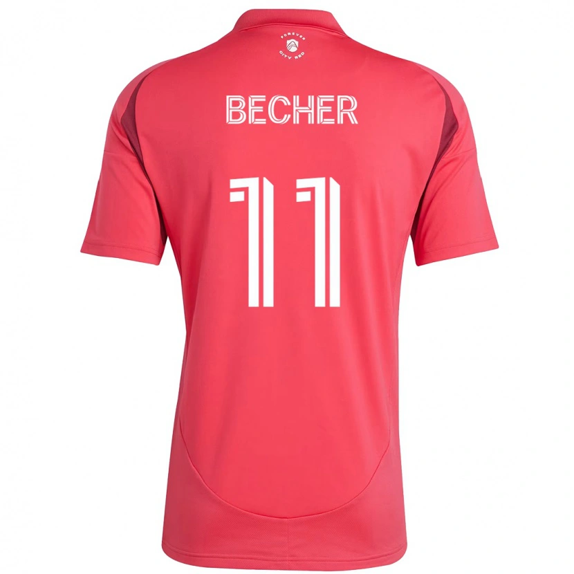 Danxen Niño Camiseta Simon Becher #11 Magenta Blanco 1ª Equipación 2025/26 La Camisa México