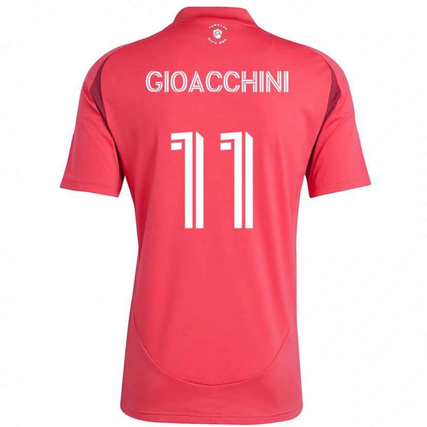 Danxen Niño Camiseta Nicholas Gioacchini #11 Magenta Blanco 1ª Equipación 2025/26 La Camisa México