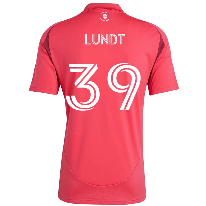 Danxen Niño Camiseta Ben Lundt #39 Magenta Blanco 1ª Equipación 2025/26 La Camisa México