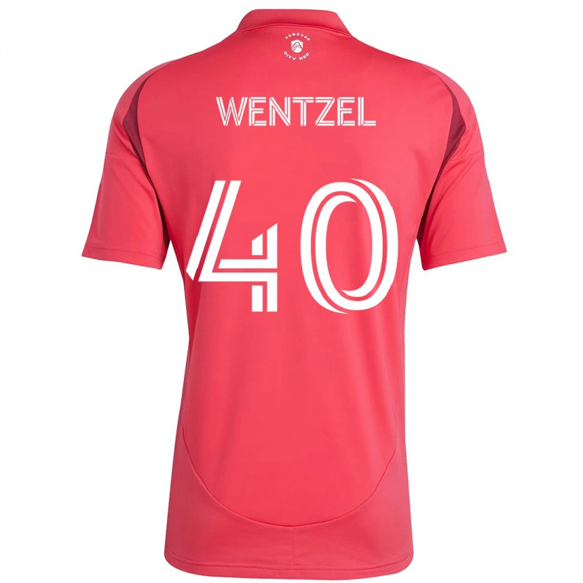 Danxen Niño Camiseta Michael Wentzel #40 Magenta Blanco 1ª Equipación 2025/26 La Camisa México