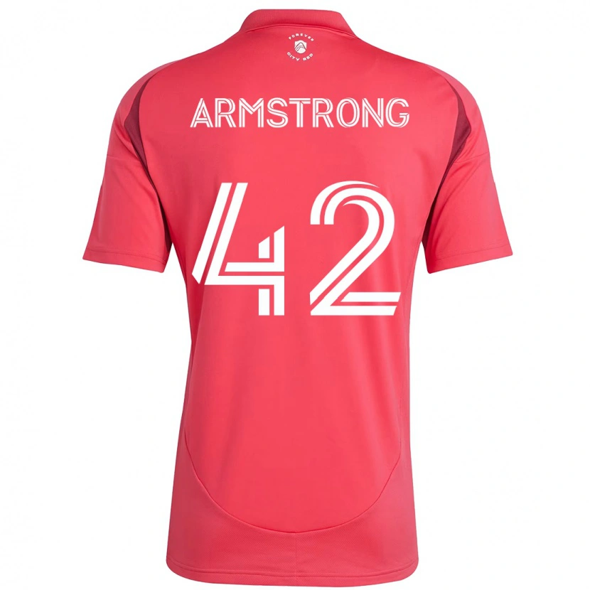 Danxen Niño Camiseta Ezra Armstrong #42 Magenta Blanco 1ª Equipación 2025/26 La Camisa México