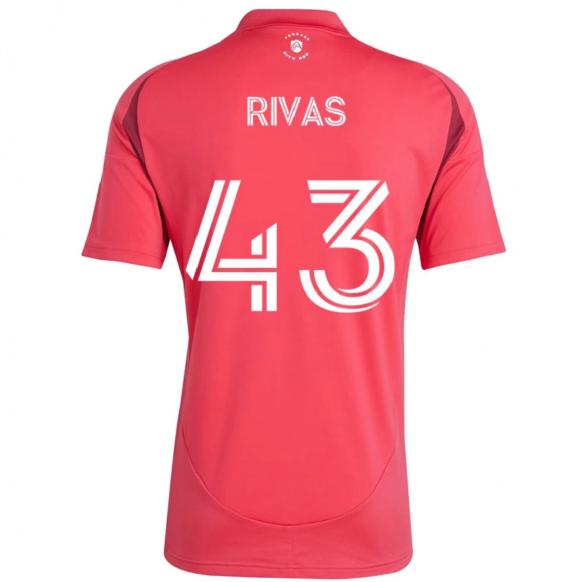 Danxen Niño Camiseta Sergio Rivas #43 Magenta Blanco 1ª Equipación 2025/26 La Camisa México