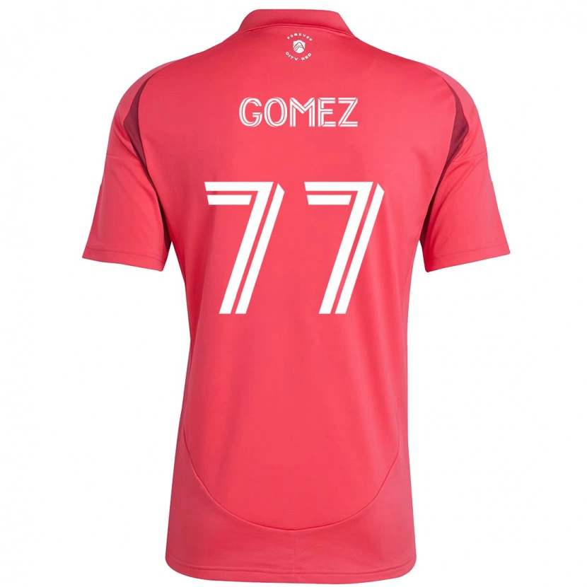 Danxen Niño Camiseta Sam Gomez #77 Magenta Blanco 1ª Equipación 2025/26 La Camisa México