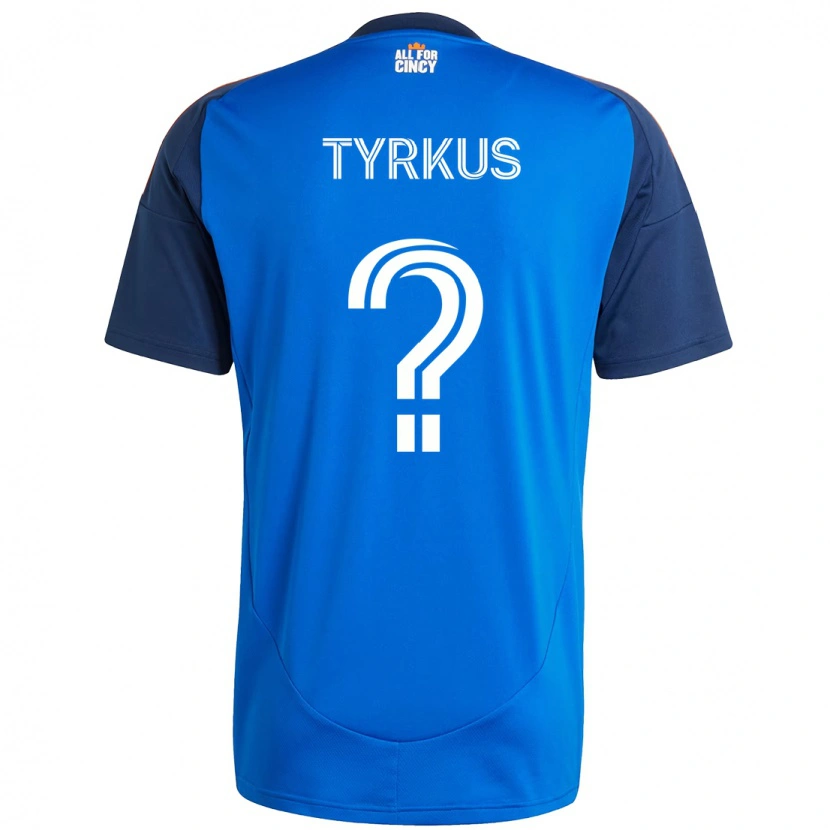 Danxen Niño Camiseta Illia Tyrkus #0 Blanco Azul Naranja 1ª Equipación 2025/26 La Camisa México