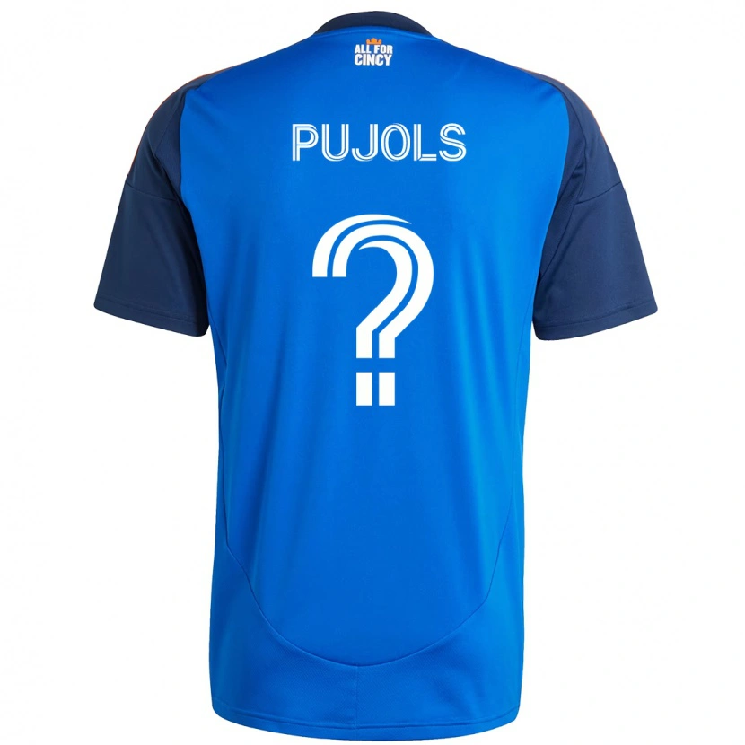 Danxen Niño Camiseta Pablo Pujols #0 Blanco Azul Naranja 1ª Equipación 2025/26 La Camisa México