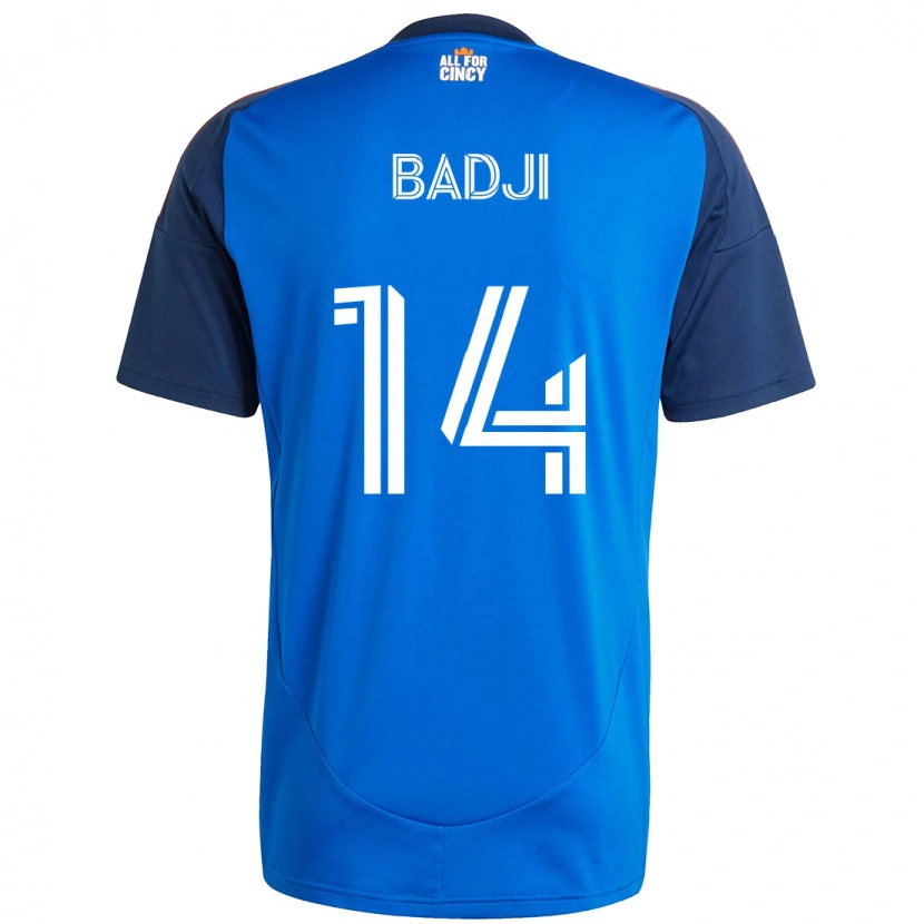 Danxen Niño Camiseta Dominique Badji #14 Azul Oscuro Naranja 1ª Equipación 2025/26 La Camisa México