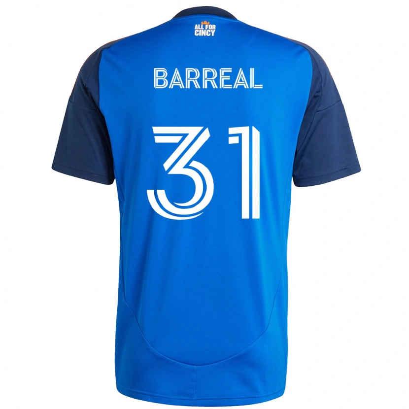 Danxen Niño Camiseta Álvaro Barreal #31 Blanco Azul Naranja 1ª Equipación 2025/26 La Camisa México