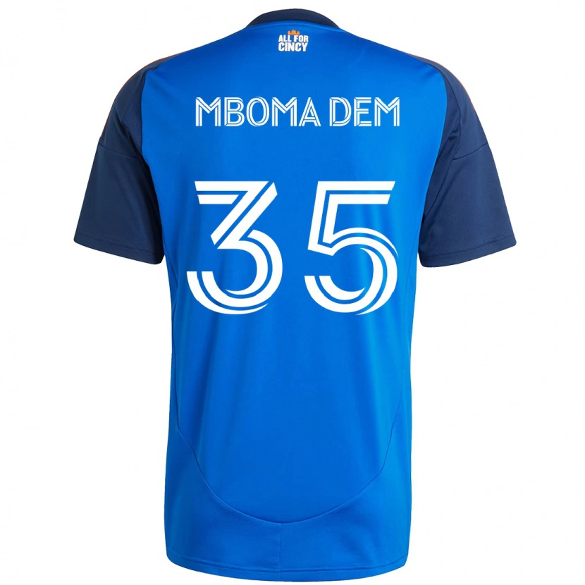 Danxen Niño Camiseta Kenji Mboma Dem #35 Blanco Azul Naranja 1ª Equipación 2025/26 La Camisa México