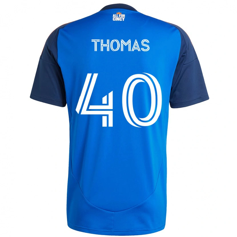 Danxen Niño Camiseta Kai Thomas #40 Blanco Azul Naranja 1ª Equipación 2025/26 La Camisa México