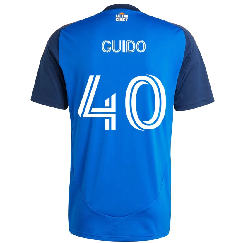 Danxen Niño Camiseta Alejandro Guido #40 Azul Oscuro Naranja 1ª Equipación 2025/26 La Camisa México