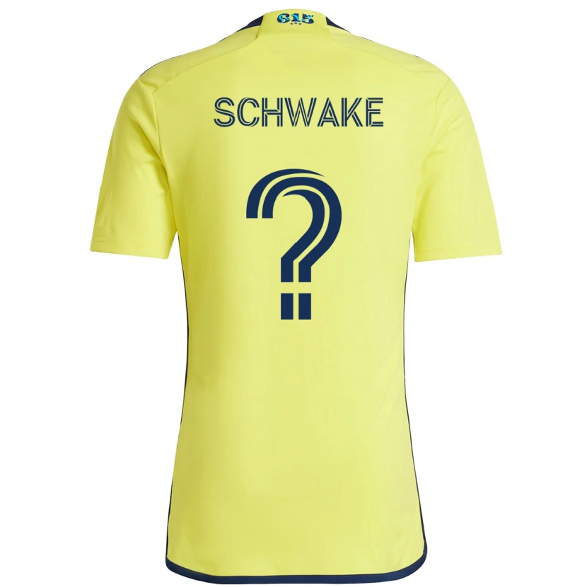 Danxen Niño Camiseta Brian Schwake #0 Azul Marino Amarillo 1ª Equipación 2025/26 La Camisa México