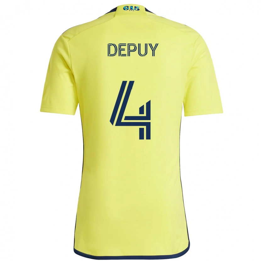 Danxen Niño Camiseta Nick Depuy #4 Azul Marino Amarillo 1ª Equipación 2025/26 La Camisa México