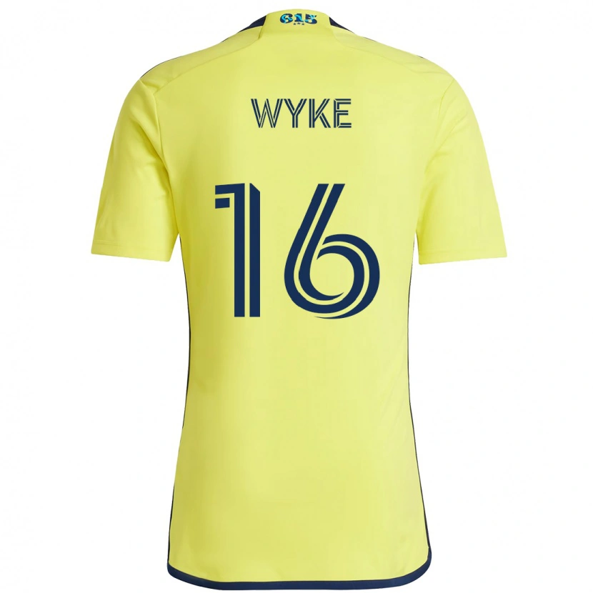 Danxen Niño Camiseta Laurence Wyke #16 Azul Marino Amarillo 1ª Equipación 2025/26 La Camisa México