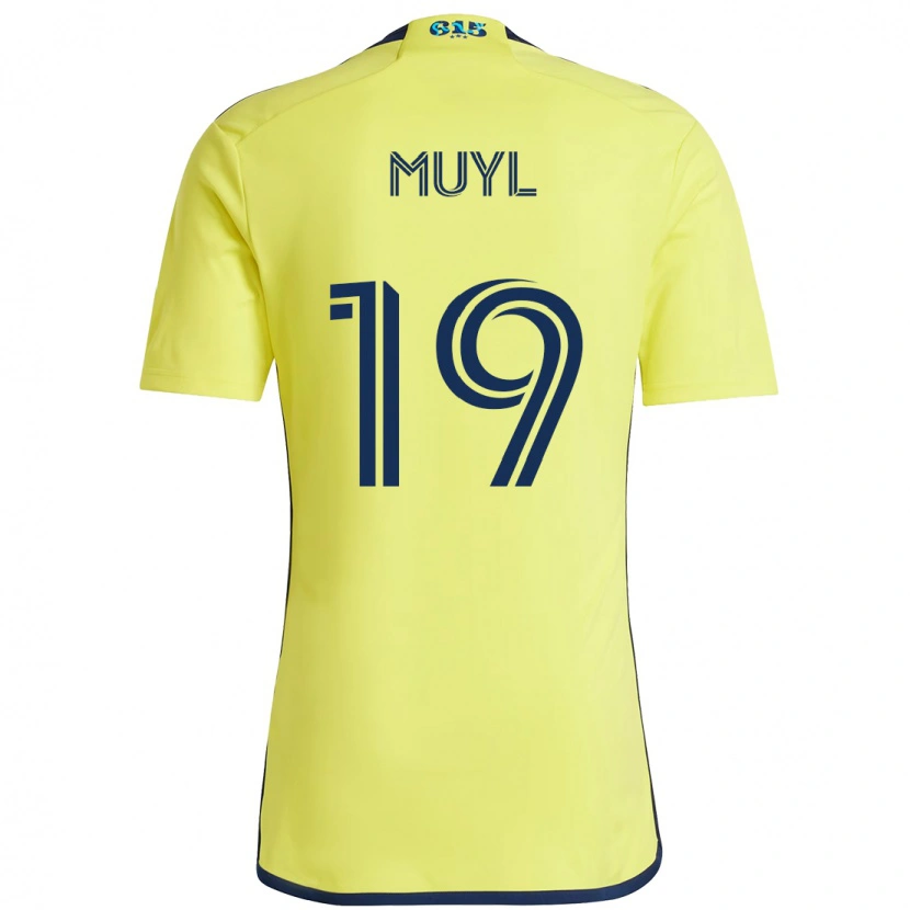 Danxen Niño Camiseta Alex Muyl #19 Azul Marino Amarillo 1ª Equipación 2025/26 La Camisa México
