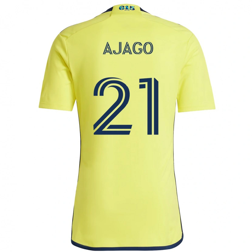 Danxen Niño Camiseta Forster Ajago #21 Azul Marino Amarillo 1ª Equipación 2025/26 La Camisa México