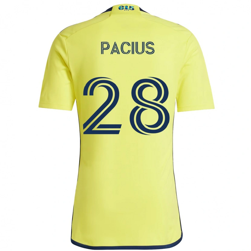 Danxen Niño Camiseta Woobens Pacius #28 Azul Marino Amarillo 1ª Equipación 2025/26 La Camisa México