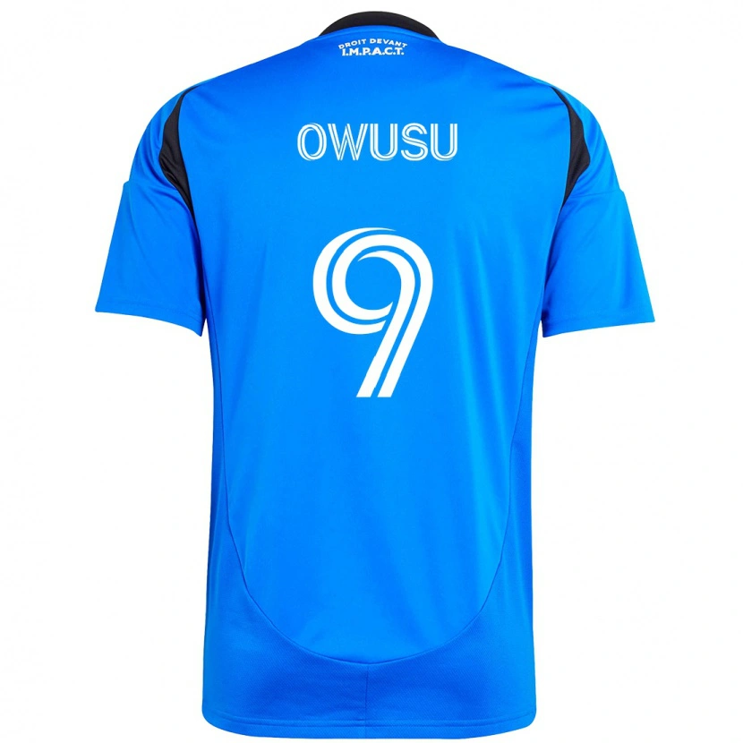 Danxen Niño Camiseta Prince Osei Owusu #9 Azul Celeste Azul Oscuro 1ª Equipación 2025/26 La Camisa México