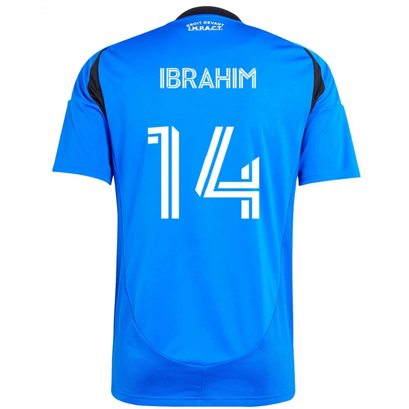 Danxen Niño Camiseta Sunusi Ibrahim #14 Azul Celeste Azul Oscuro 1ª Equipación 2025/26 La Camisa México