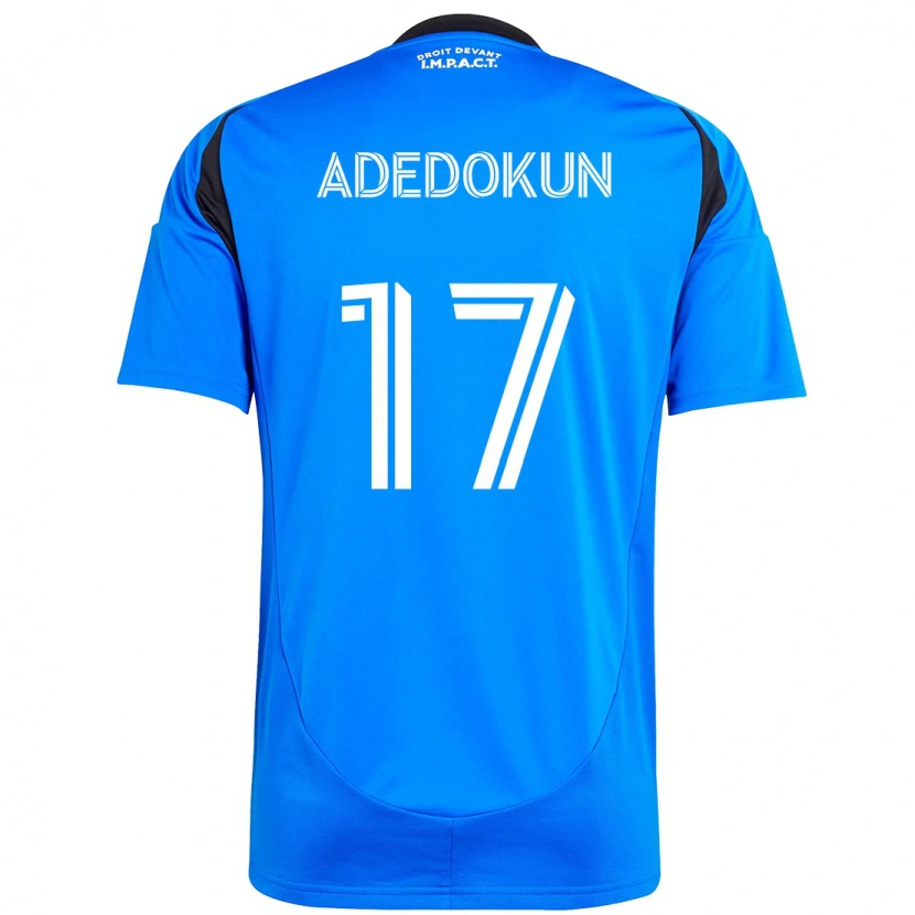 Danxen Niño Camiseta Michael Adedokun #17 Azul Oscuro Negro 1ª Equipación 2025/26 La Camisa México
