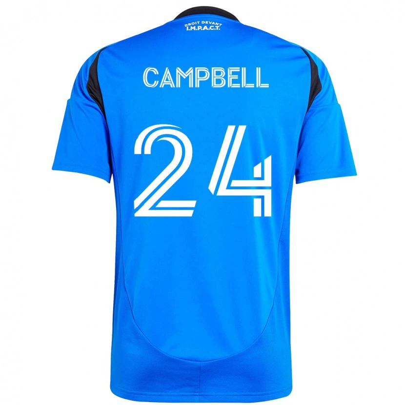 Danxen Niño Camiseta George Campbell #24 Azul Celeste Azul Oscuro 1ª Equipación 2025/26 La Camisa México