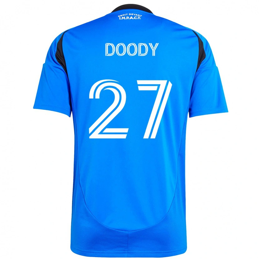 Danxen Niño Camiseta Grayson Doody #27 Azul Celeste Azul Oscuro 1ª Equipación 2025/26 La Camisa México