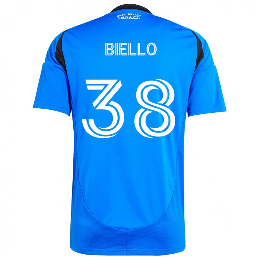 Danxen Niño Camiseta Alessandro Biello #38 Azul Celeste Azul Oscuro 1ª Equipación 2025/26 La Camisa México