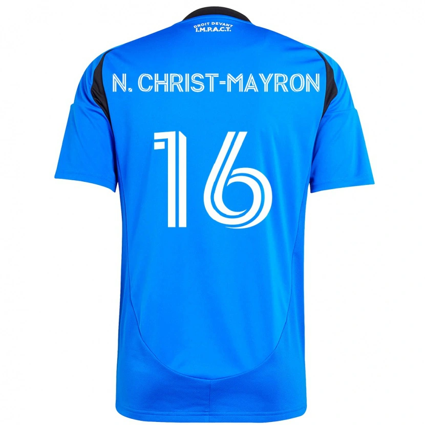 Danxen Niño Camiseta Brou Aya N'ta Christ-Mayron #16 Azul Oscuro Negro 1ª Equipación 2025/26 La Camisa México