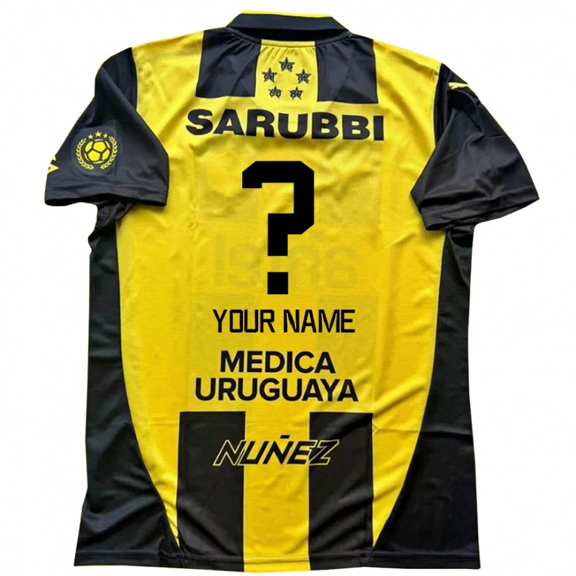 Danxen Niño Camiseta Su Nombre #0 Negro Amarillo 1ª Equipación 2025/26 La Camisa México