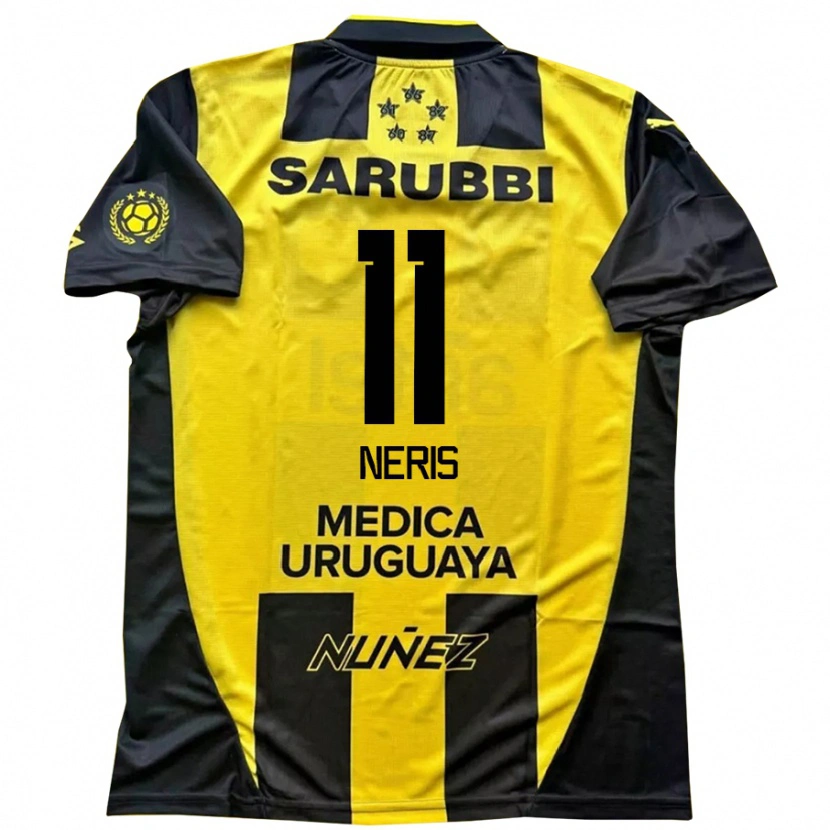 Danxen Niño Camiseta José Neris #11 Negro Amarillo 1ª Equipación 2025/26 La Camisa México