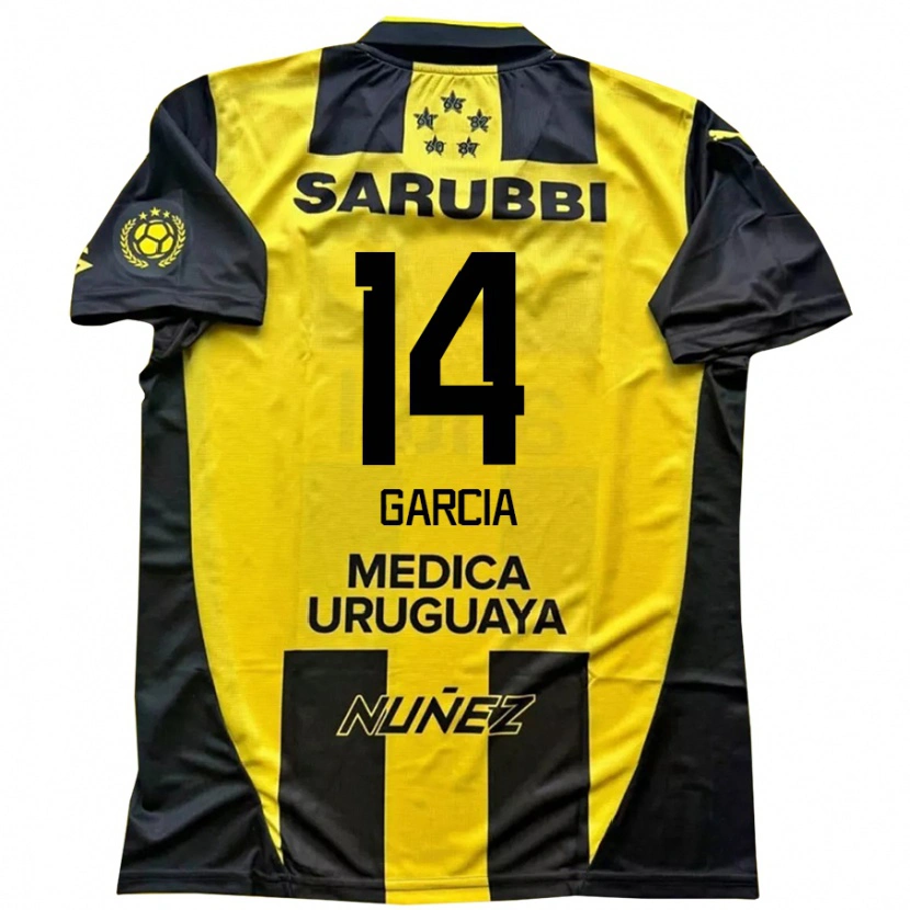Danxen Niño Camiseta Damián García #14 Negro Amarillo 1ª Equipación 2025/26 La Camisa México