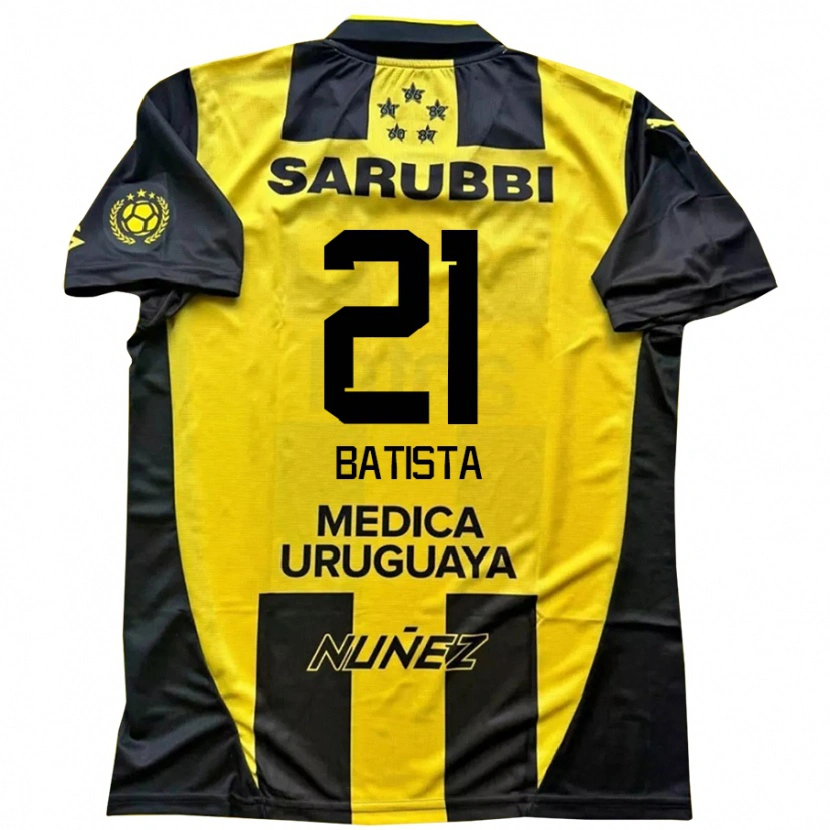 Danxen Niño Camiseta Facundo Batista #21 Negro Amarillo 1ª Equipación 2025/26 La Camisa México
