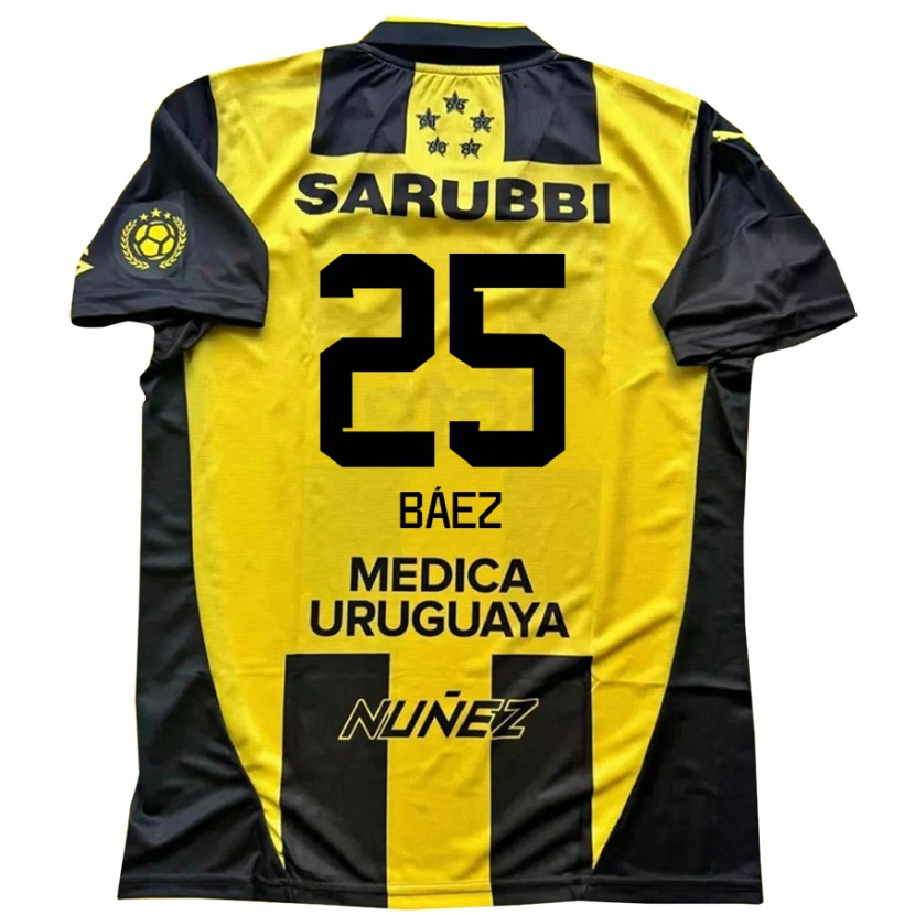 Danxen Niño Camiseta Jaime Báez #25 Negro Amarillo 1ª Equipación 2025/26 La Camisa México