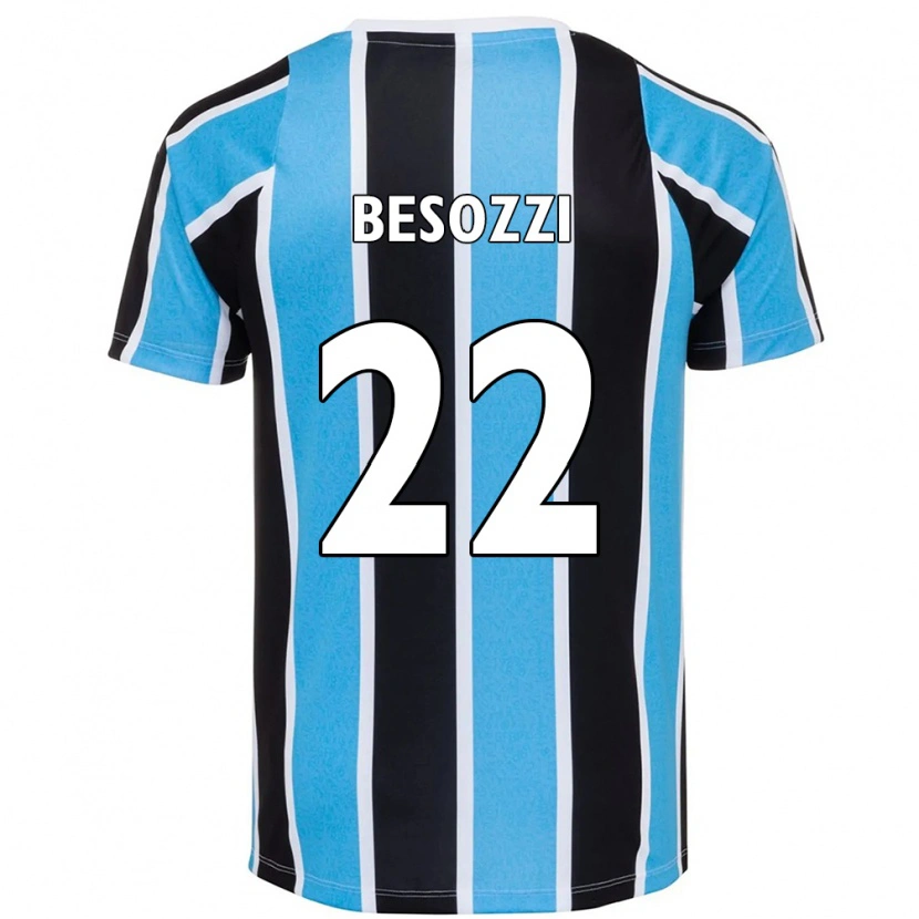 Danxen Niño Camiseta Lucas Besozzi #22 Blanco Azul 1ª Equipación 2025/26 La Camisa México