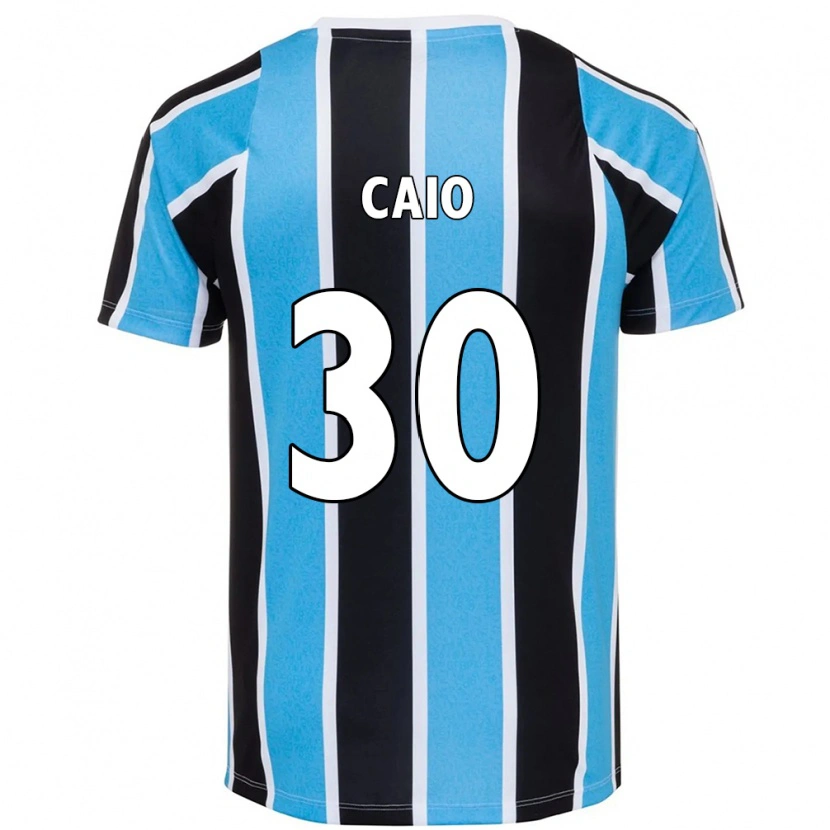Danxen Niño Camiseta Rodrigo Caio #30 Blanco Azul 1ª Equipación 2025/26 La Camisa México