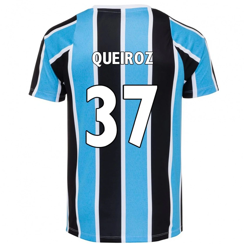 Danxen Niño Camiseta Du Queiroz #37 Blanco Azul 1ª Equipación 2025/26 La Camisa México