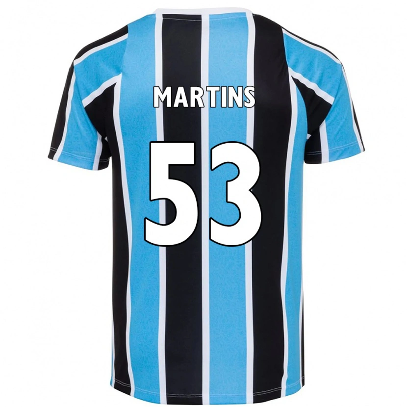 Danxen Niño Camiseta Gustavo Martins #53 Blanco Azul 1ª Equipación 2025/26 La Camisa México