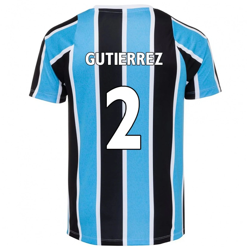 Danxen Niño Camiseta Nairelis Gutiérrez #2 Blanco Azul 1ª Equipación 2025/26 La Camisa México