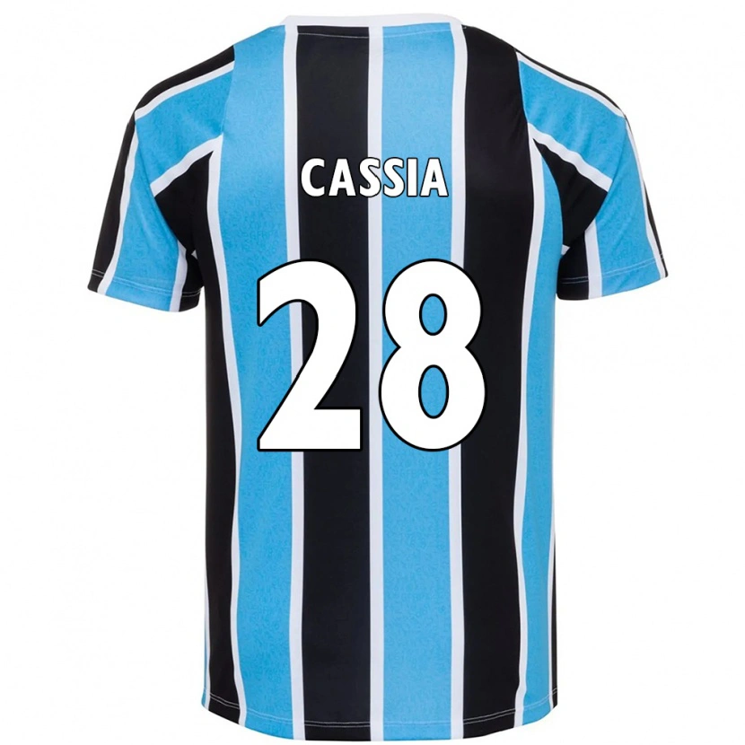 Danxen Niño Camiseta Cássia #28 Blanco Azul 1ª Equipación 2025/26 La Camisa México