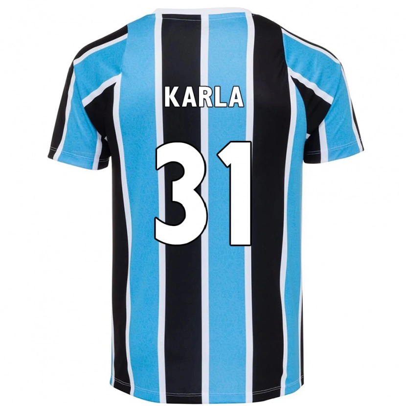 Danxen Niño Camiseta Emmily Karla #31 Blanco Azul 1ª Equipación 2025/26 La Camisa México