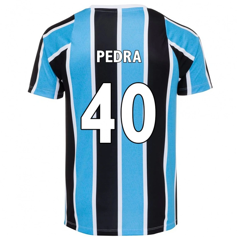 Danxen Niño Camiseta Duda Pedra #40 Blanco Azul 1ª Equipación 2025/26 La Camisa México