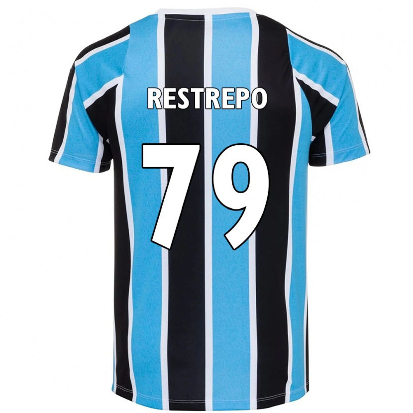 Danxen Niño Camiseta Kelly Restrepo #79 Blanco Azul 1ª Equipación 2025/26 La Camisa México