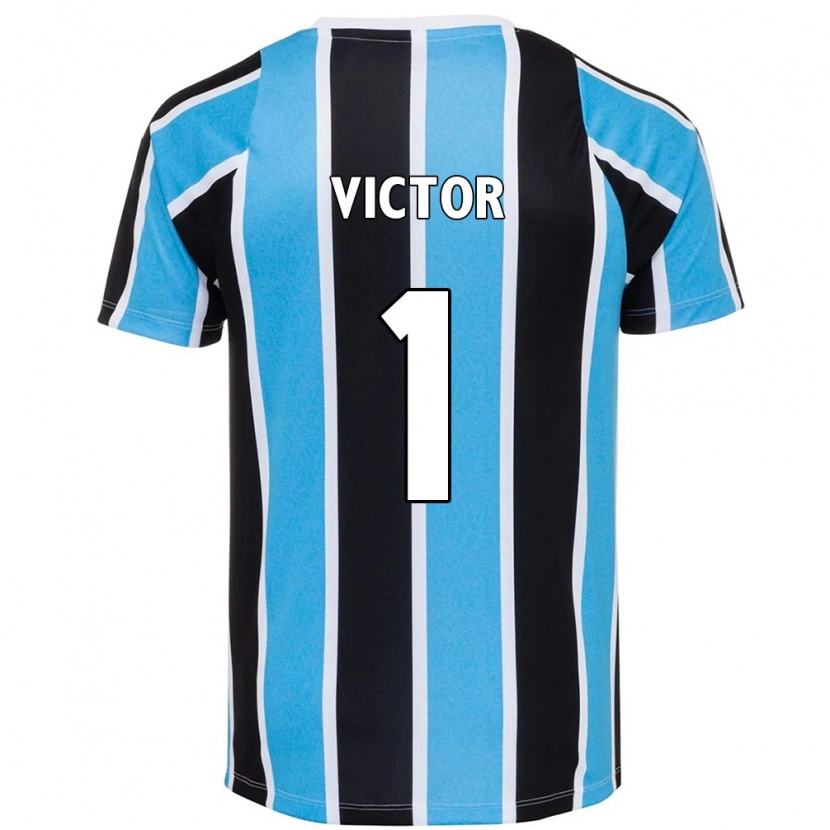 Danxen Niño Camiseta Paulo Victor #1 Blanco Azul 1ª Equipación 2025/26 La Camisa México