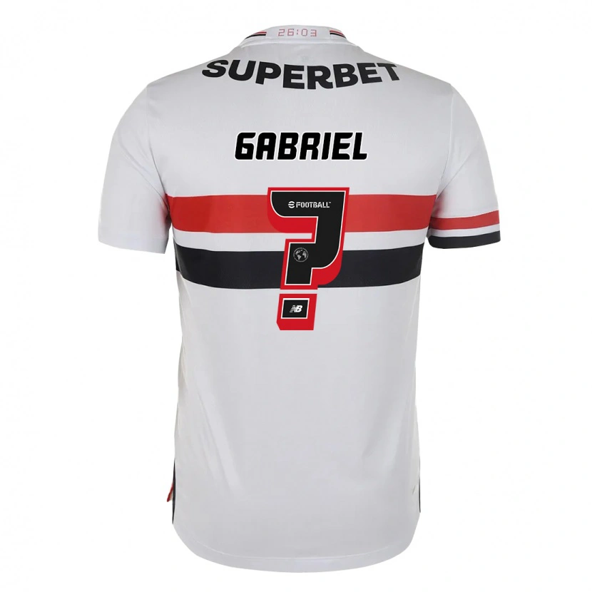 Danxen Niño Camiseta Gabriel #0 Rojo Negro Blanco 1ª Equipación 2025/26 La Camisa México