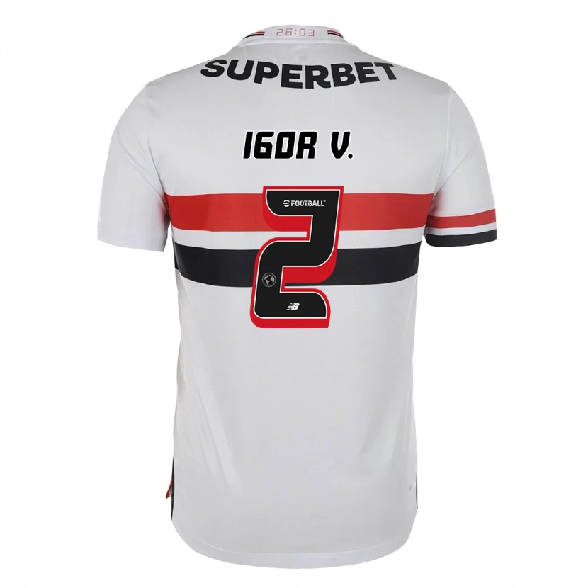 Danxen Niño Camiseta Igor Vinícius #2 Negro Rojo 1ª Equipación 2025/26 La Camisa México