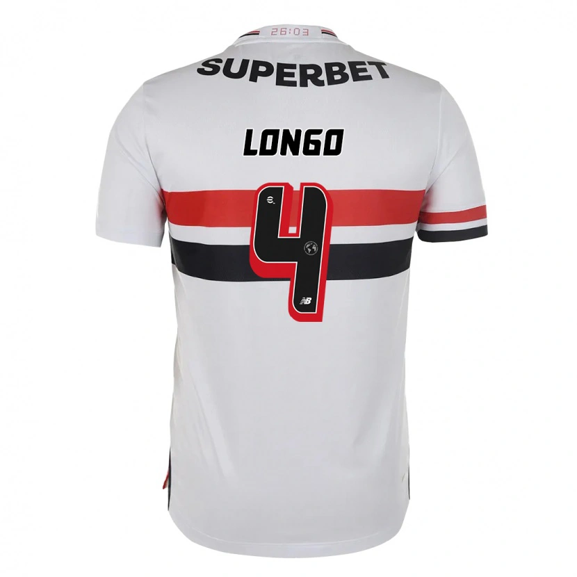 Danxen Niño Camiseta Santiago Longo #4 Negro Rojo 1ª Equipación 2025/26 La Camisa México